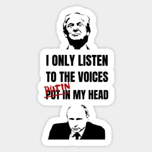 Funny Trump Voices Put in Head PUTIN Head Gifts Sticker